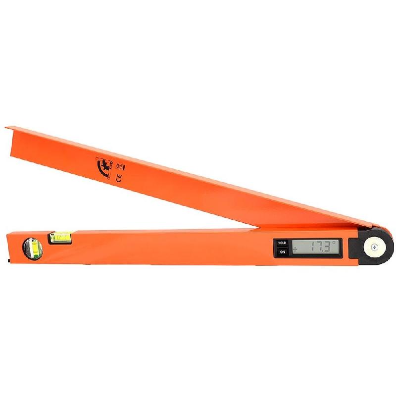 Lecteur d'angle digital NEDO - 36 cm - Précision 0,1° - Corps aluminium avec fioles et afficheur LCD_1