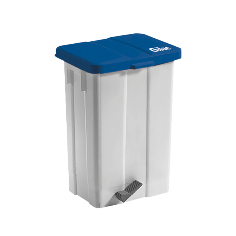 Poubelle à pédale 50L Gilac - Bleu_1