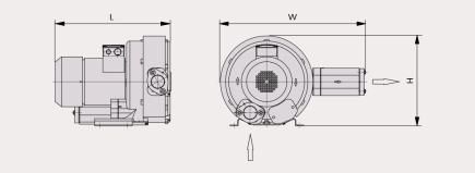 Samos sb 0080 - 0200 d2 - soufflantes à canal latéral à deux étages - busch - 85 m³/h_1