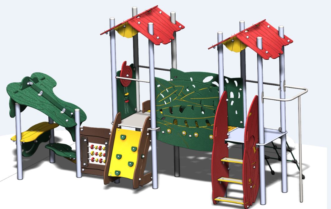 Structure de jeux combinées inox 2 tours - Gamme Ama'Zone - AMA20913I - CREA EQUIPEMENTS_1