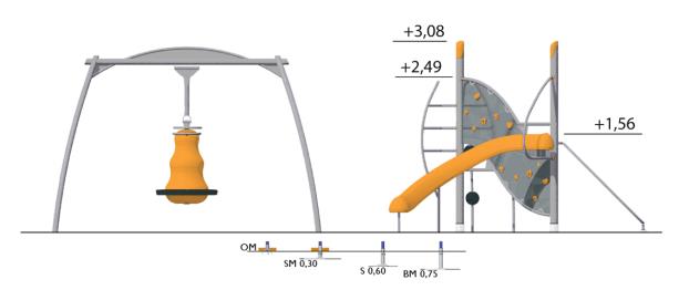 Structure multi-jeux Agito Sting gris - 5 à 12 ans - Réf 8002144 - Hags_1