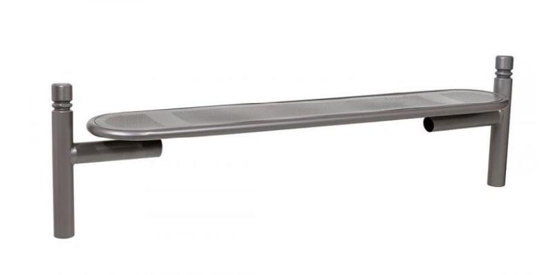 Banquette publique Estoril - acier peint - 1800 mm - pommeaux au choix - fabrication française_1