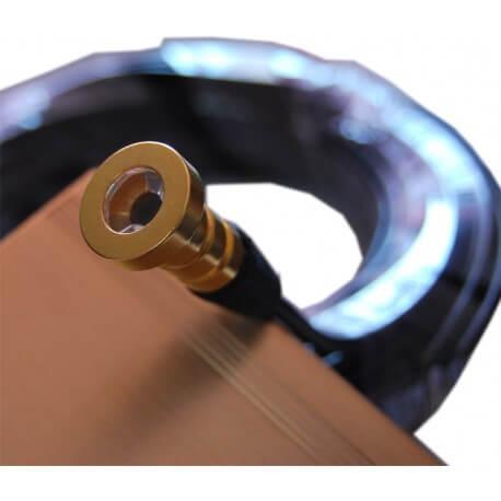 Kit éclairage fibre optique RGB 16W pour sauna ou hammam - 12 points lumineux avec têtes en or étanches_1