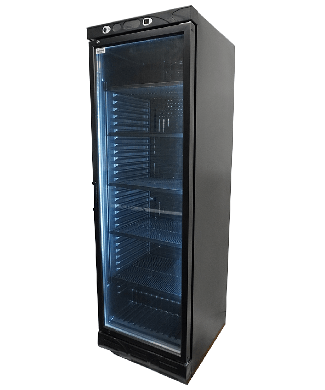 Réfrigérateur 1 porte en verre 382l noir sans canopy l595 7464.0094 COMBISTEEL_1