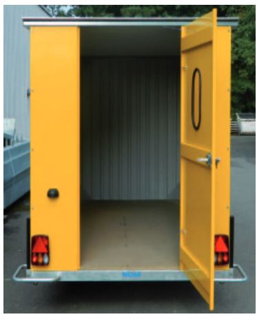 Remorque abri de chantier à 1 essieu non freiné, PTC 750 kg PV 490 kg - ECIM - Réf. AC 35 TA 075 SF_1