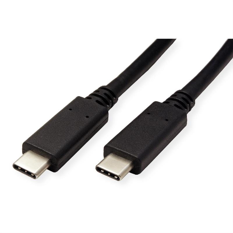ROLINE GREEN Câble USB 3.2 Gen 2, avec PD (Power Delivery), avec Emark, C-C, M/M, noir, 0,5 m_1