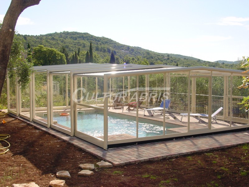 Abri piscine haut Moorea 3 - Fixe - Aluminium T6 et Inox 316L - Paroies en polyméthacrylate 5mm_2