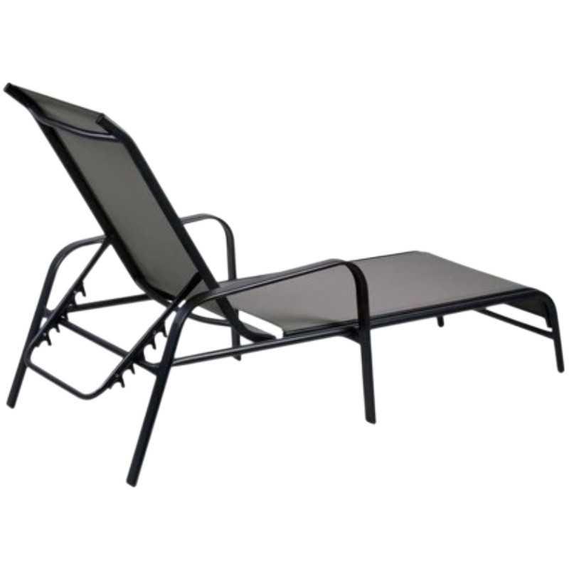 Bain de soleil de jardin zanada noir – mtf – acier / textilène – 3exn0058_1