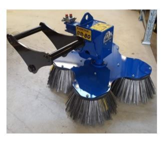 Brosse de désherbage hydraulique Slanetrac RB80 pour pelle_1
