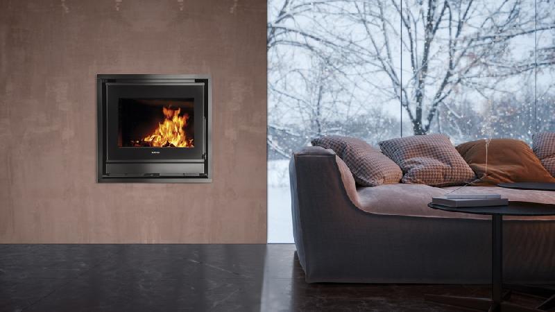 Insert à bois Neo 55 E - 6kW - double combustion - dimensions 59 x 55,5 x 40,5 cm - ouverture latérale_1