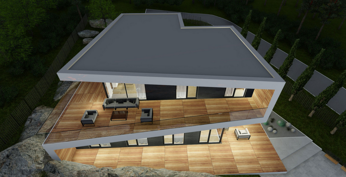 Maison préfabriquée en acier - 270 m2 - 2 étages - 5 chambres ou 4 chambres et bureau - ISK217_1