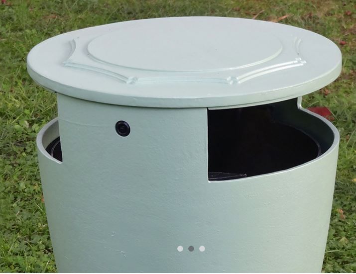 Medina - Cendrier corbeille 32L - Larusdesign - Fonte avec motifs géométriques marocains - Cendrier optionnel_1