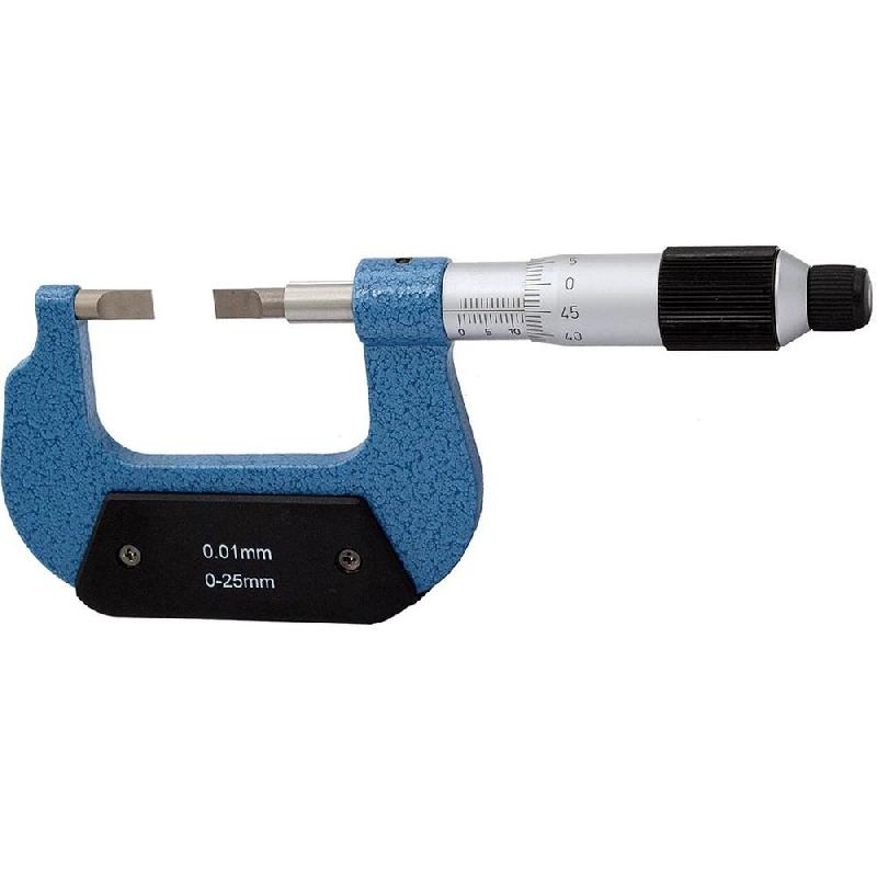 Micromètre pour rainures et gorges - 0-25 mm - Butée micrométrique avec broche non rotative_1