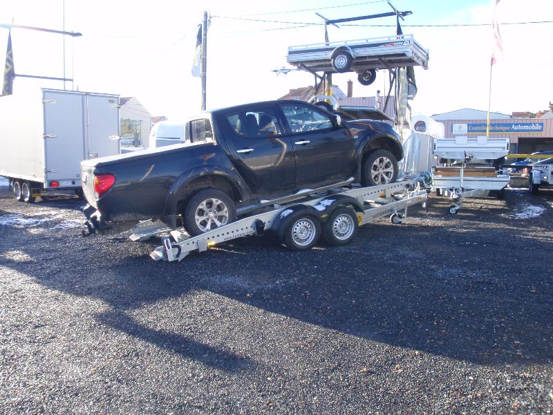 Remorque porte voiture basculante - Humbaur Hockenheim 4037 - hydraulique, 2500 kg PTAC_1