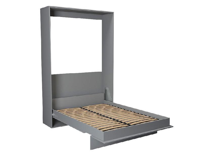 Armoire lit escamotable Kompact - ouverture assistée - coloris gris mat - couchage 160x200 cm - ultra plate - fabrication européenne_1