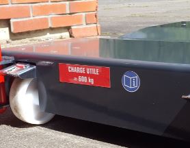 Chariot porte-bobine en acier laqué - Forte capacité de charge 600Kg - Plateau incurvé 800x500mm_1