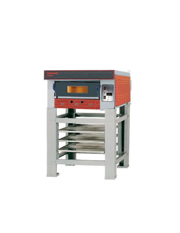 Four à pizzas gaz - superposable - façade brique et inox - sole en pierre réfractaire - 4 pizzas - TORNATI FORNI TF61G_1