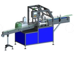 Suremballeuse compacte avec cadence de 25 packs/min, pour le suremballage de barquettes, pots individuels ou regroupés - amc50_1