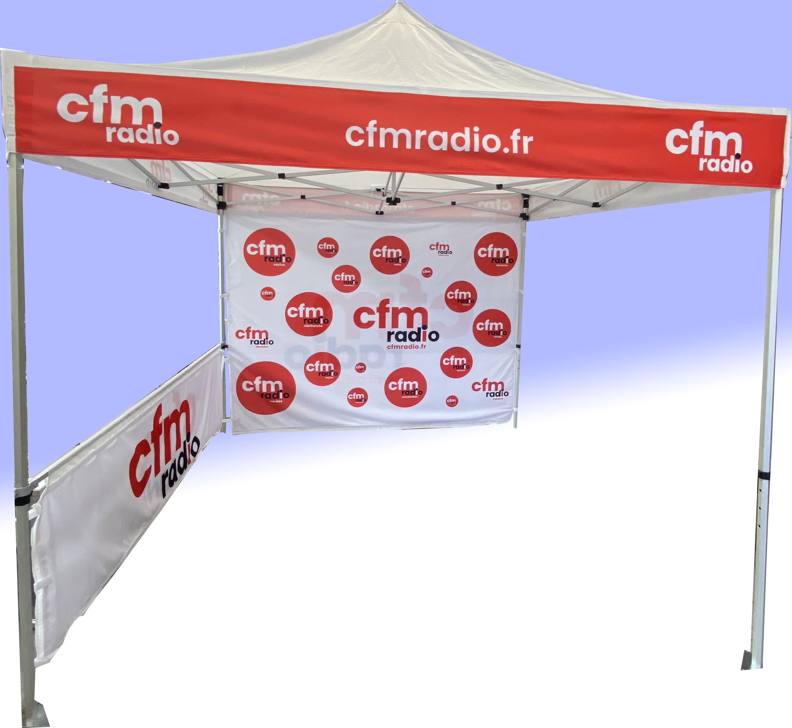 Barnum 3x3 personnalisé blanc - léger, pratique et économique - gamme loisir_1