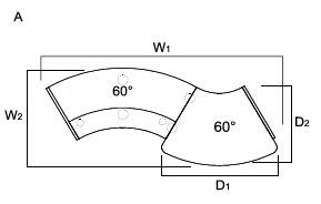 Comptoir d'accueil Valde forme vague avec accès PMR - MDD - Vert brillant, Droite_1
