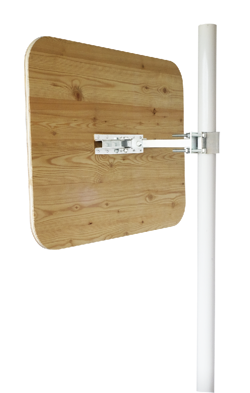 Miroir routier conforme - Gamme Jura - Diamètre 600 mm - Réflecteur Inox Poli - Cadre Bois Mélèze - Vision à 90°_1