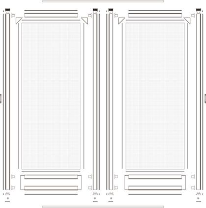 Moustiquaires coulissantes - France-Combi - 2 vantaux recoupables en aluminium avec toile PVC_1