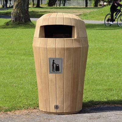 Sherwood - poubelle publique Glasdon - 75 litres - résistant aux intempéries et au vandalisme_1