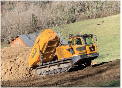 Tombereau chenilles 10T - 4010 BERGMANN - pour zones humides et marécageuses, disponible en location_1