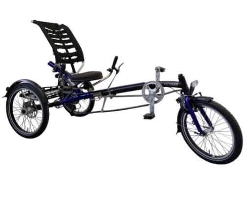 Vélo handicap tricycle couché pour sport et loisir avec siège ergonomique_0