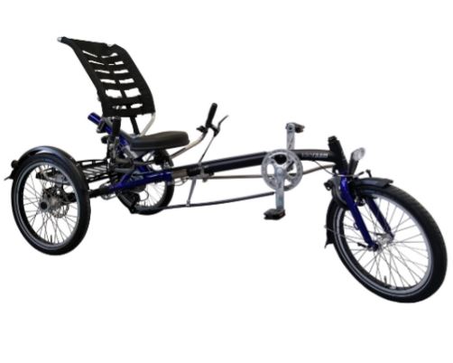 Vélo handicap tricycle couché Easy Sport avec siège ergonomique réglable_0