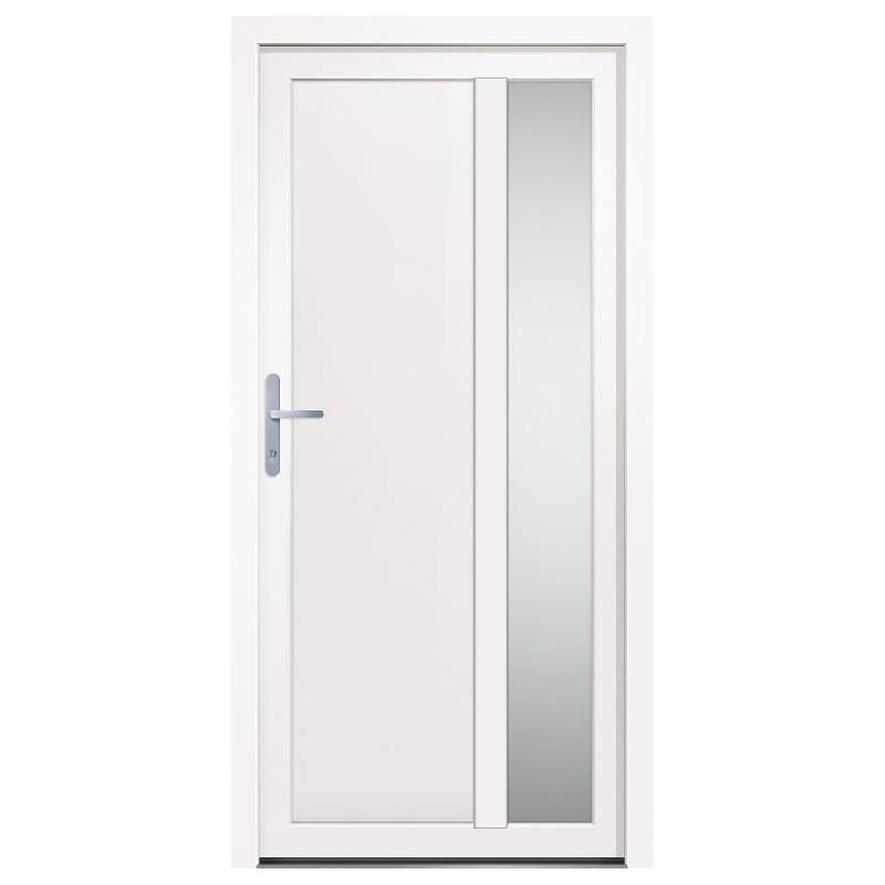 Vidaxl porte d'entrée blanc 98x200 cm pvc 3157094_1