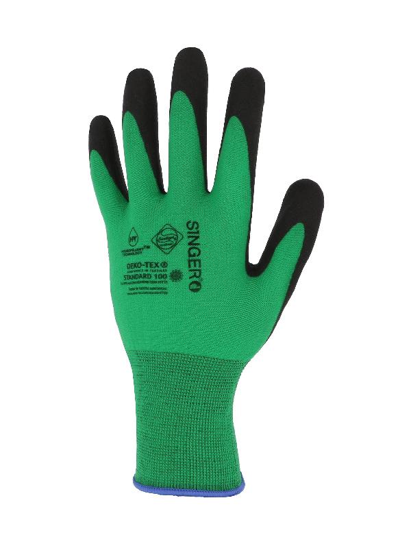 Gants dextérité polyamide vert - Enduction souple PVC HPT - Taille 8 - Réf. 961201_1