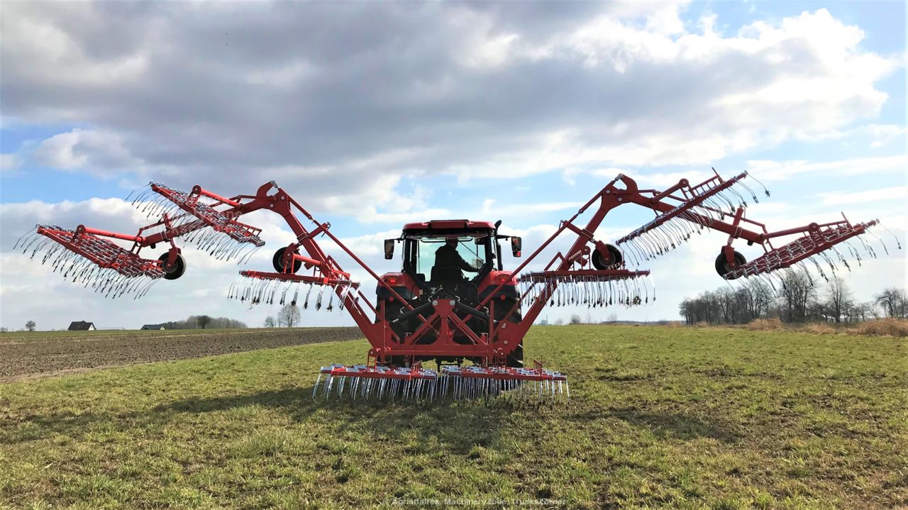Herse étrille 12 mètres avec attelage porté arrière -Jar-Met HS JAR 12000_1