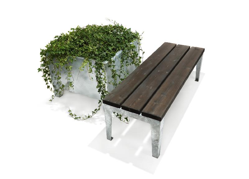 Jardinière haute Flox galvanisée - réf 8034852 - Hags - 720 mm de hauteur_1