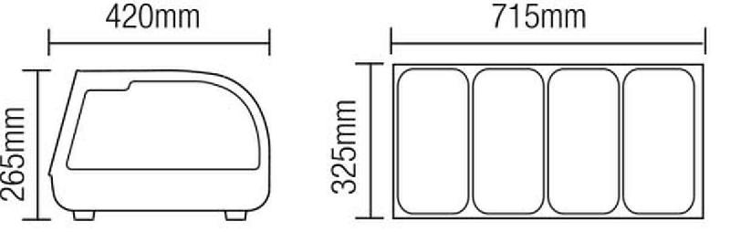 Kit réfrigéré à poser 42 L Portes coulissantes L.1177mm mm AFI Collin-Lucy_1