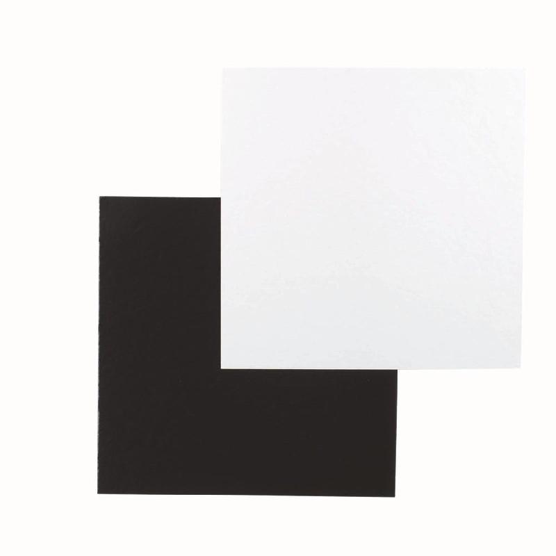 Support à gâteau fond carton carré blanc perlé /noir 18x18 cm- par 50_1