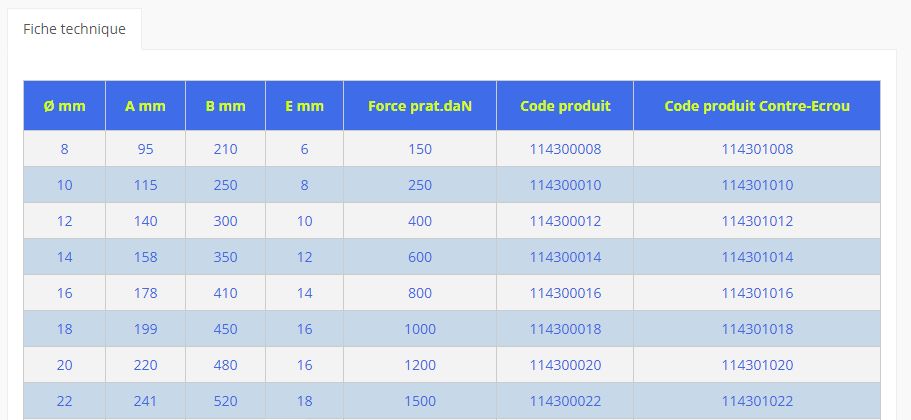 Tendeur d'arrimage - l'étoile - à œil ovale et chape - série n° 114-3 - options disponibles sur demande_1