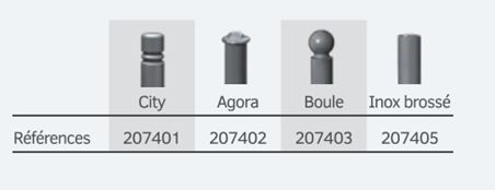 Appui vélo Province Tradition - courbes en 'S' pour sécurisation facile des deux-roues - Hauteur 930 mm et 4 pommeaux au choix_1