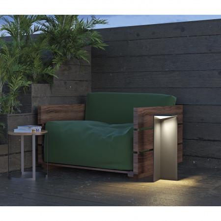 Borne d'éclairage extérieur solaire avec détecteur crépusculaire - 2.20w 3000k anthracite - como ip54_1