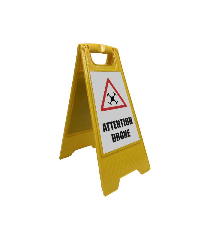 Chevalet de signalisation - Fond blanc - BCS-YELLOW-DRONE-B_1