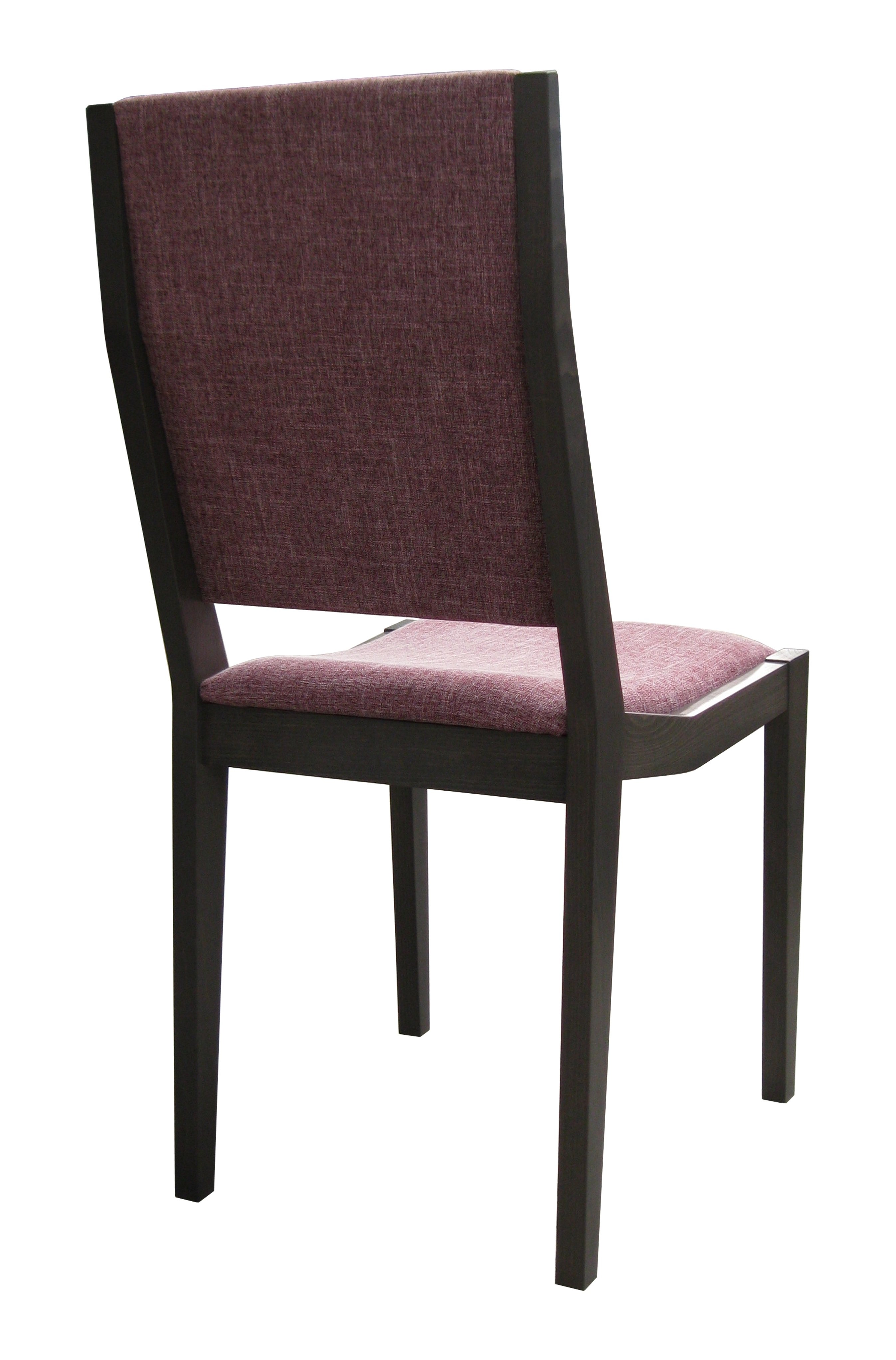 Lot de 2 chaises Colyne en hêtre massif - design salle à manger - gris et bordeaux_1