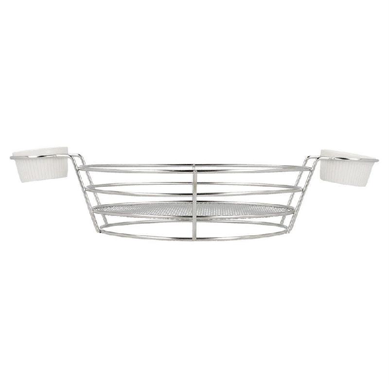 Panier finger food ovale en inox + 2 pots 32,5x15x5,8cm - par 6_1