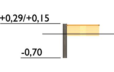 Bac à sable Chêne 1,0x0,32m réf-8002985 - Hags - Scellement béton - Pour enfants 1 à 12 ans_1