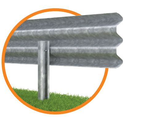 Glissière de sécurité H2-W5 3 ondes 2014 - Marcegaglia Buildtech - Hauteur hors sol 900±30 mm_1