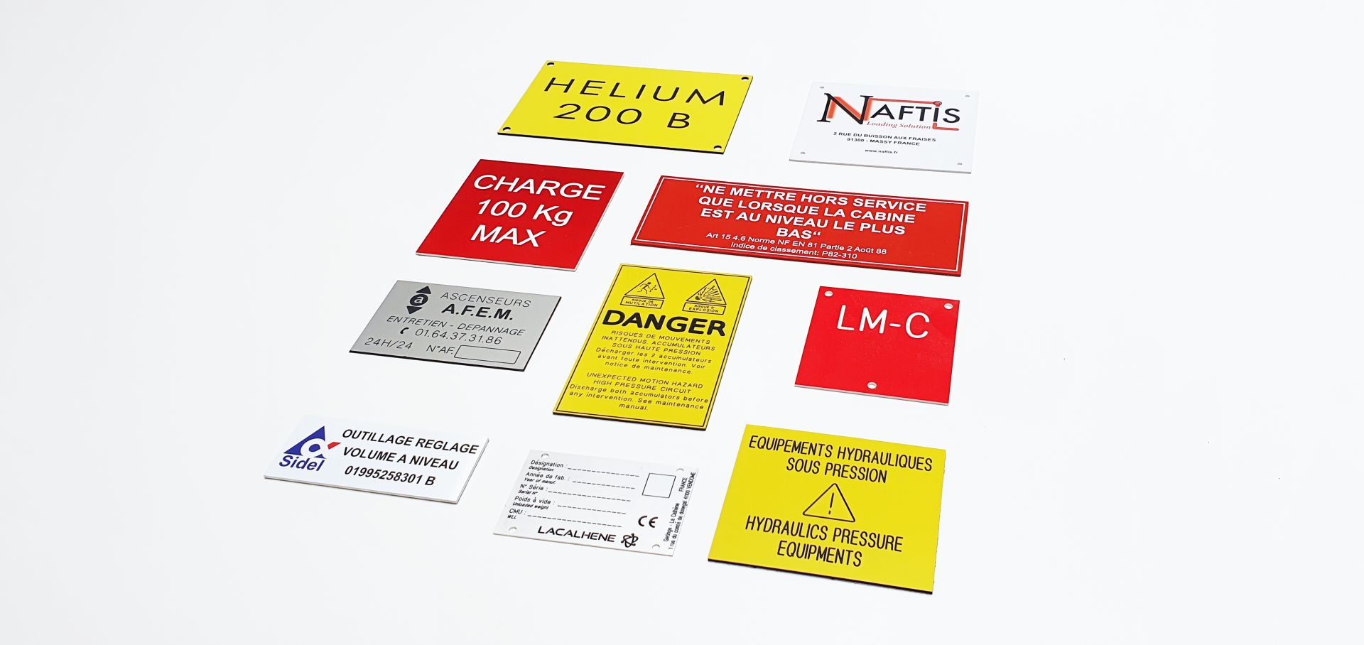 Panneau signalétique sur-mesure - plaques en gravoply, aluminium, inox, plexiglas - identification et traçabilité_1