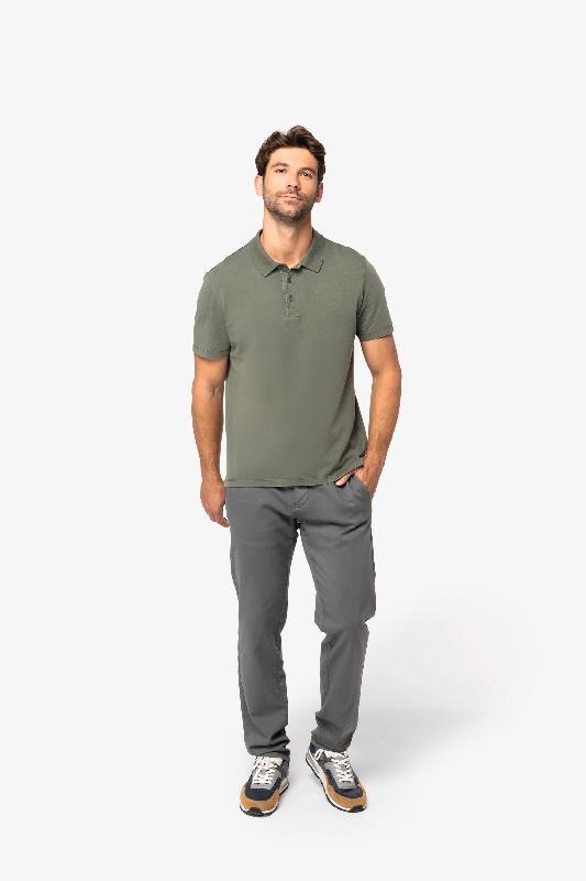 Polo écoresponsable délavé en jersey homme - 100% coton biologique - Réf: NS201 - Native Spirit_1