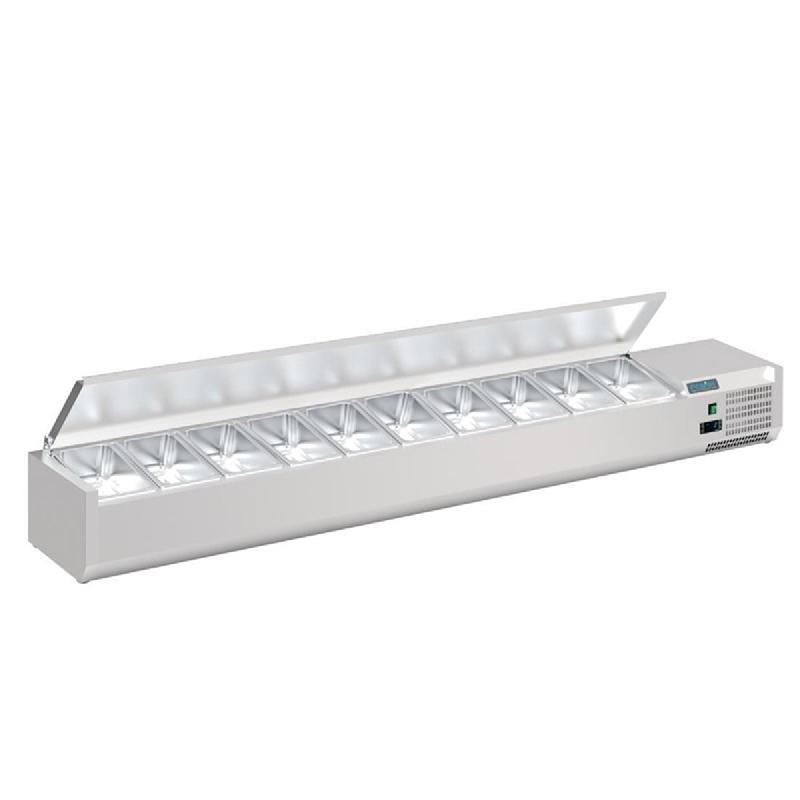 Saladette à poser avec couvercle Série G 10x GN 1/4 | Polar - FA857_1