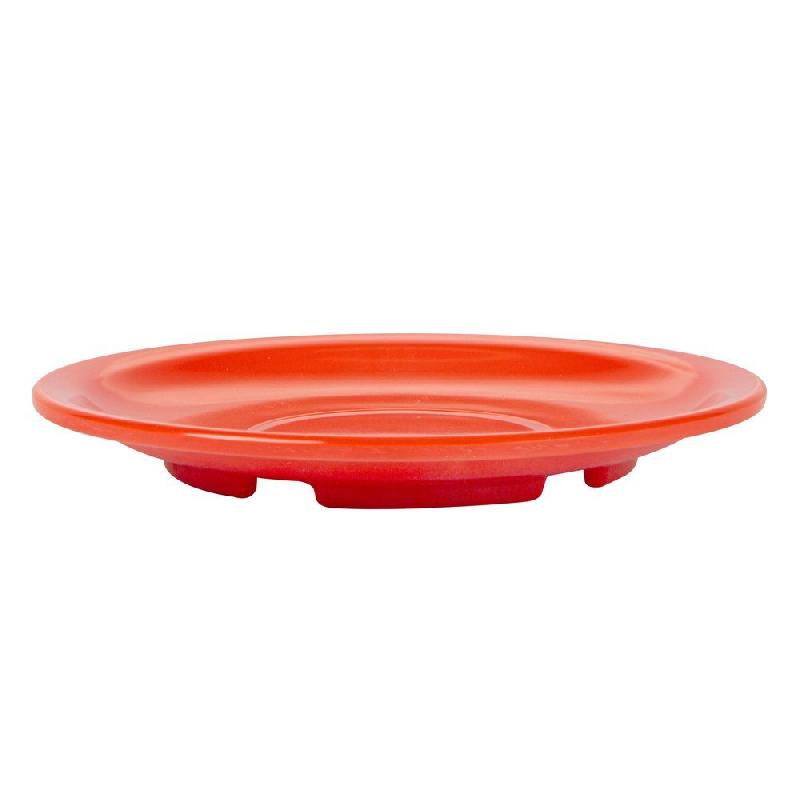 Soucoupe café mélamine rouge Ø13,8cm - par 12_1
