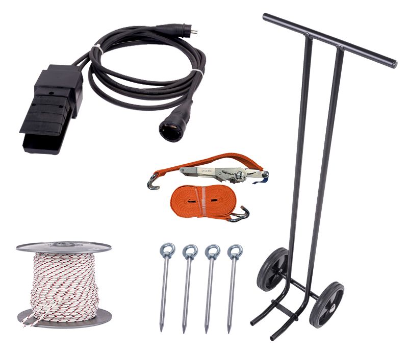 Treuil pour tirage de câble à haute vitesse (8 m/mn) ou basse vitesse (4 m/mn) - CABKIT30 / CABKIT48 - capacité 30 kN et 48 kN_1
