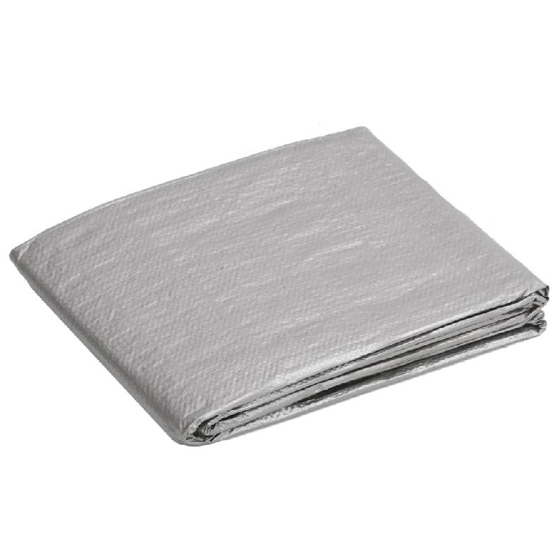 Vidaxl bâche 90 g/m² 6x10 m gris pehd 151476_1
